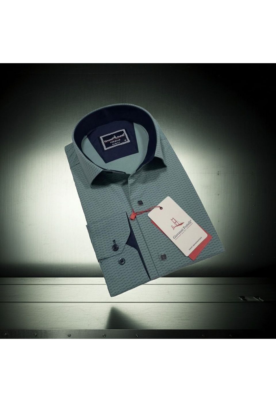 Slim Fit Uzun Kol Desenli Erkek Gömlek 3GMK312455003 - Giovanni Fratelli