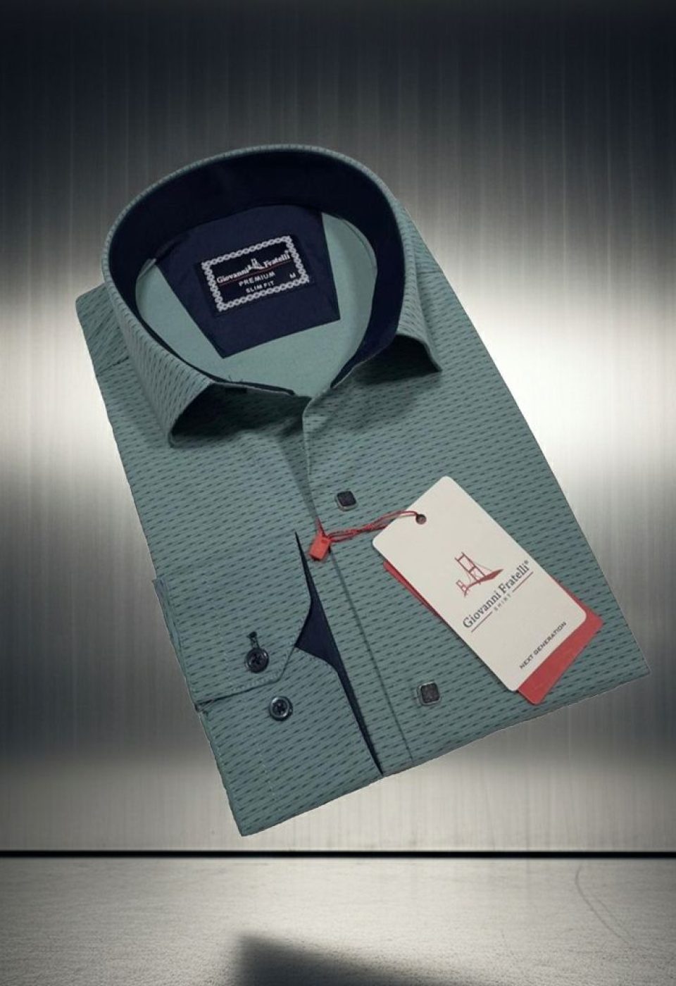 Slim Fit Uzun Kol Desenli Erkek Gömlek 3GMK312455003