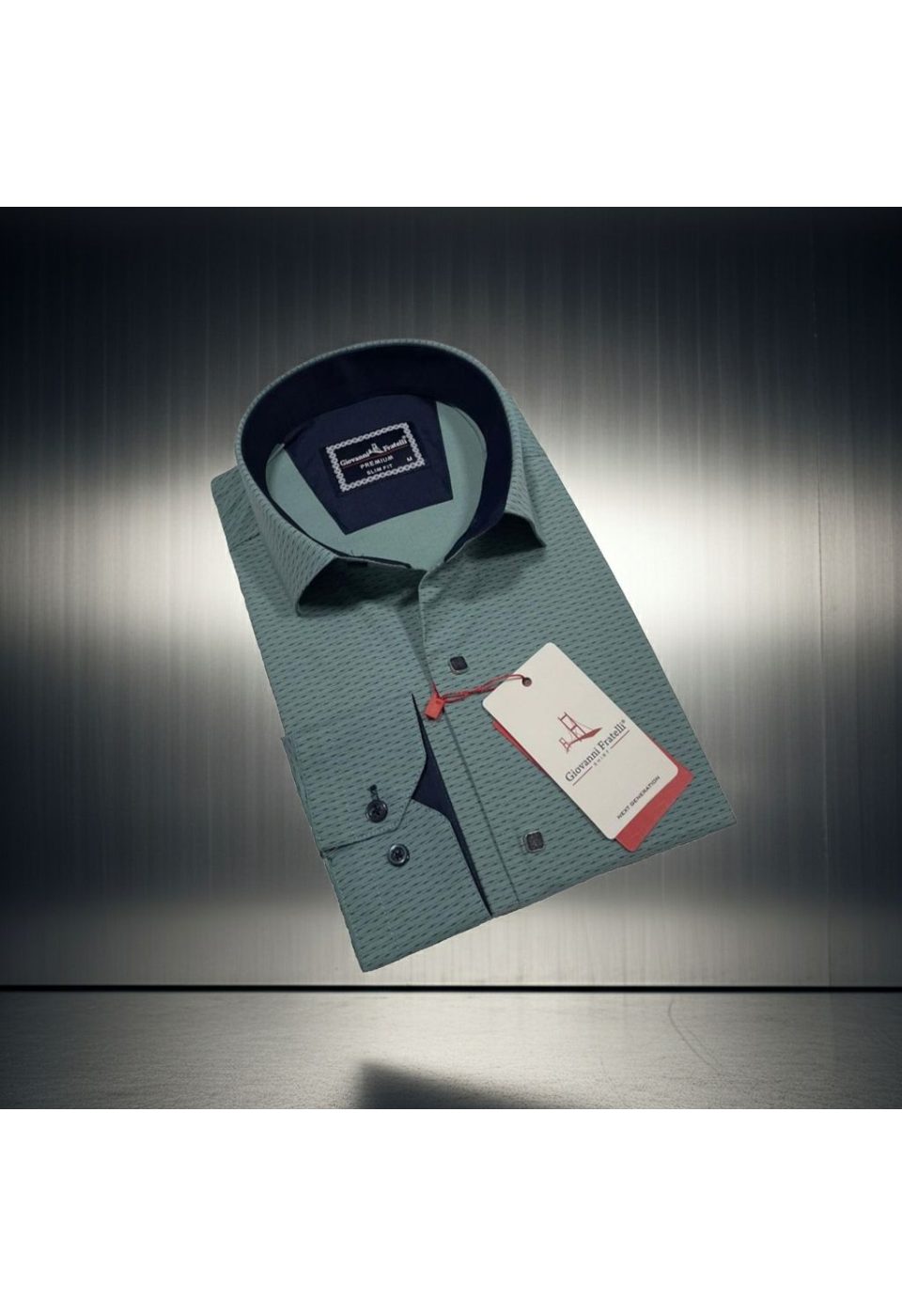 Slim Fit Uzun Kol Desenli Erkek Gömlek 3GMK312455003 - Giovanni Fratelli