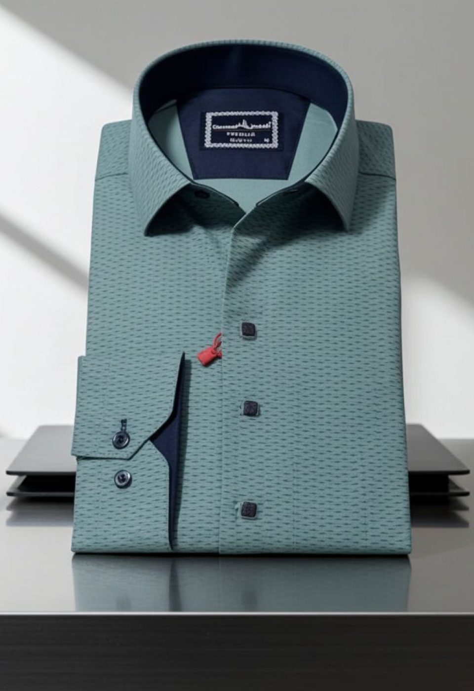 Slim Fit Uzun Kol Desenli Erkek Gömlek 3GMK312455003