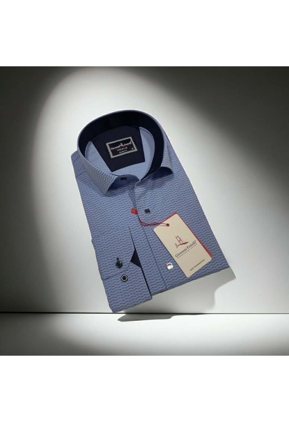 Slim Fit Uzun Kol Desenli Erkek Gömlek 3GMK312455004 - Giovanni Fratelli