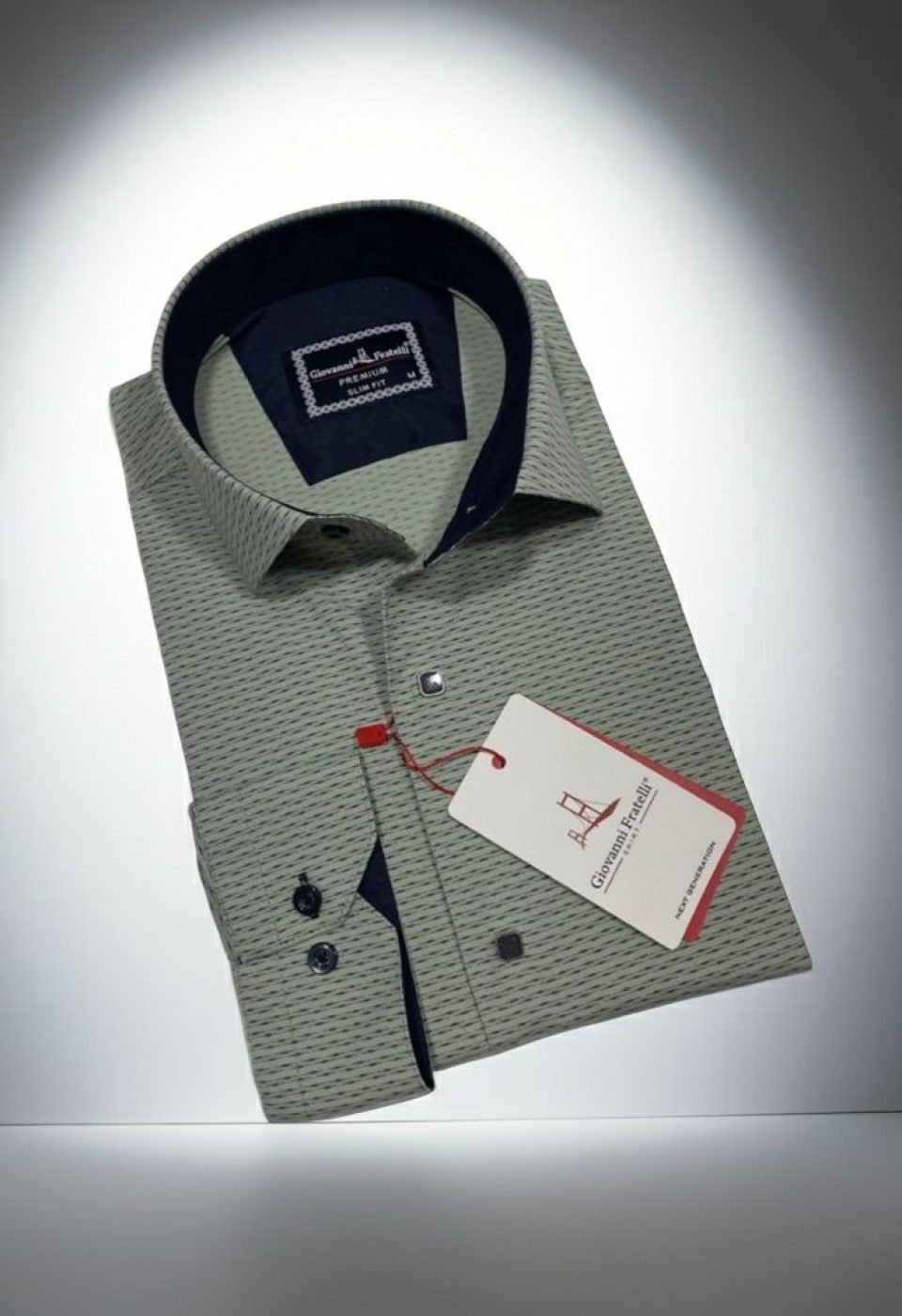 Slim Fit Uzun Kol Desenli Erkek Gömlek 3GMK312455005