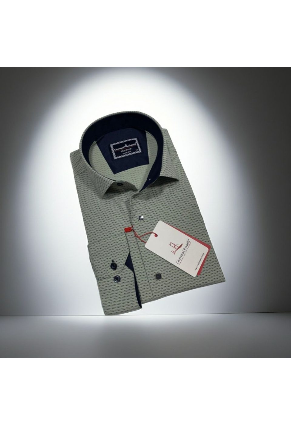 Slim Fit Uzun Kol Desenli Erkek Gömlek 3GMK312455005 - Giovanni Fratelli