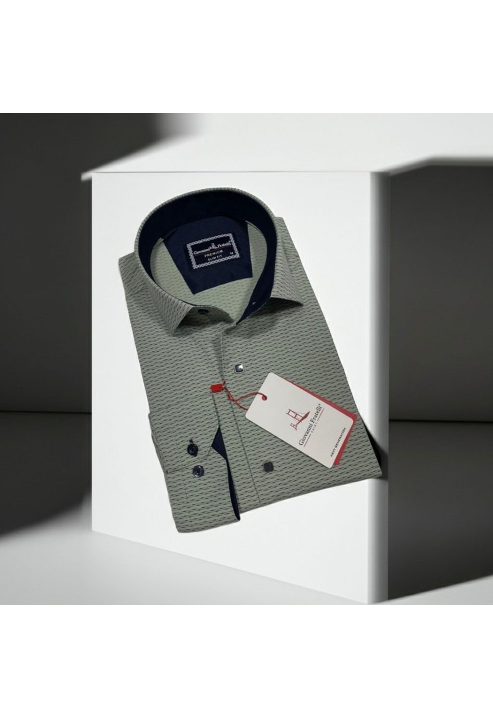 Slim Fit Uzun Kol Desenli Erkek Gömlek 3GMK312455005 - Giovanni Fratelli