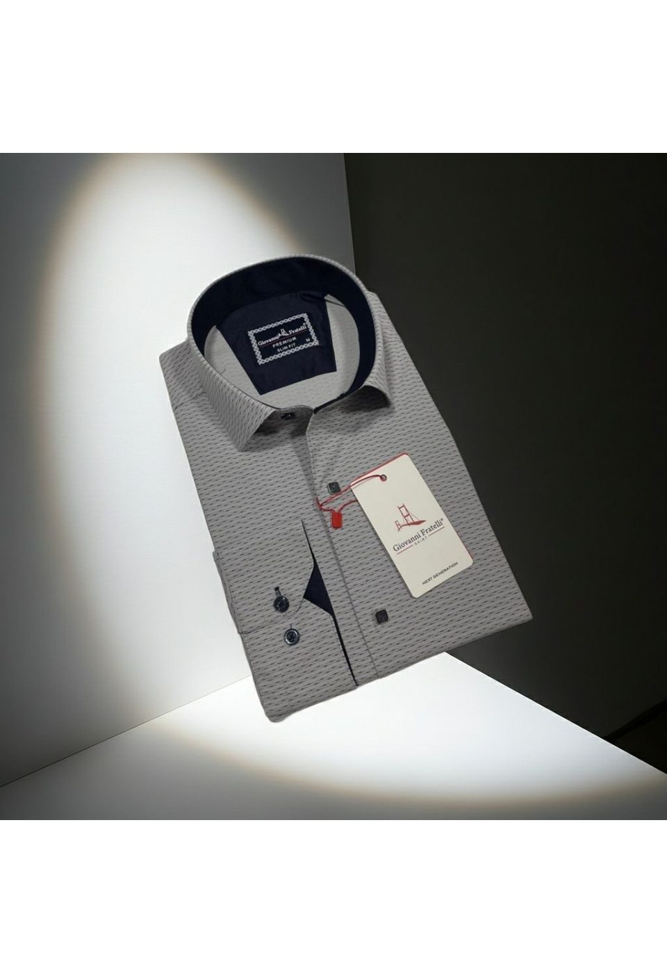 2455 CR 006 Slim Fit Uzun Kol Desenli Erkek Gömlek 3GMK312455006 - Giovanni Fratelli