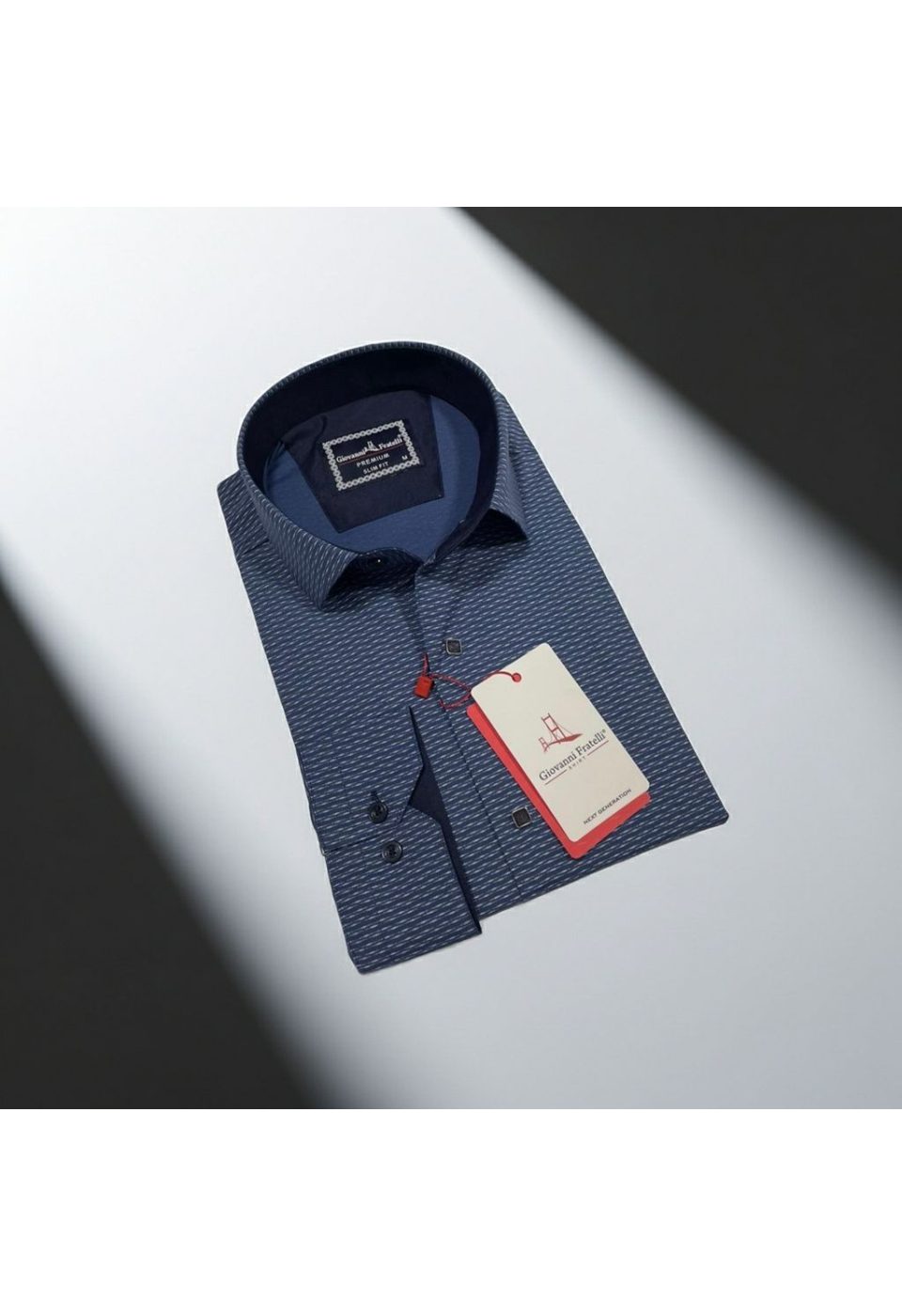 Slim Fit Uzun Kol Desenli Erkek Gömlek 3GMK312455007 - Giovanni Fratelli