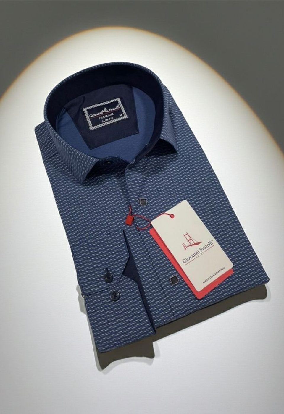 Slim Fit Uzun Kol Desenli Erkek Gömlek 3GMK312455007 - Giovanni Fratelli