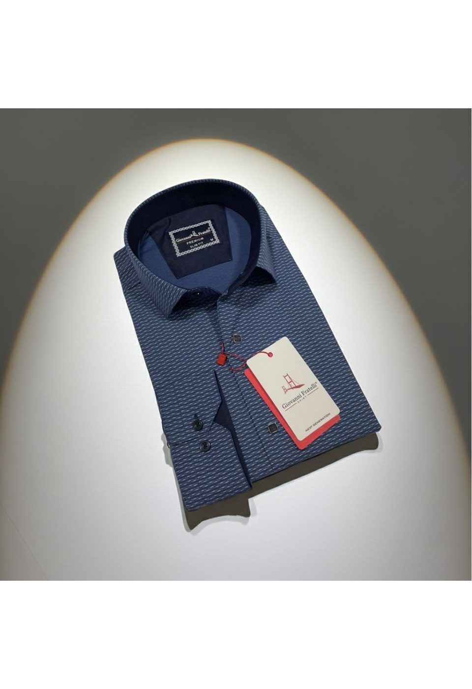 Slim Fit Uzun Kol Desenli Erkek Gömlek 3GMK312455007 - Giovanni Fratelli