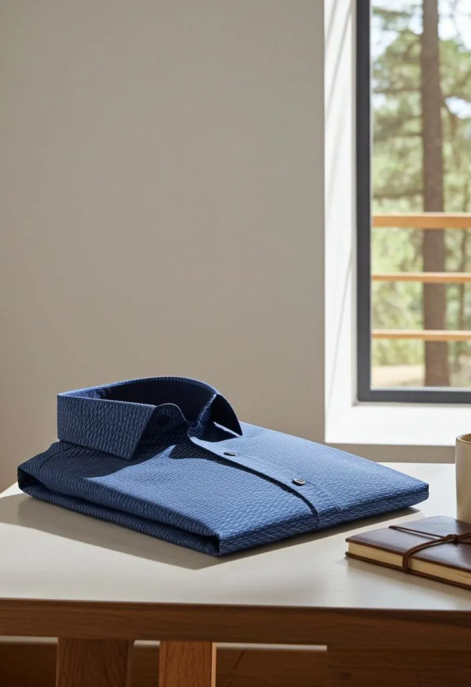 Slim Fit Uzun Kol Desenli Erkek Gömlek 3GMK312455007