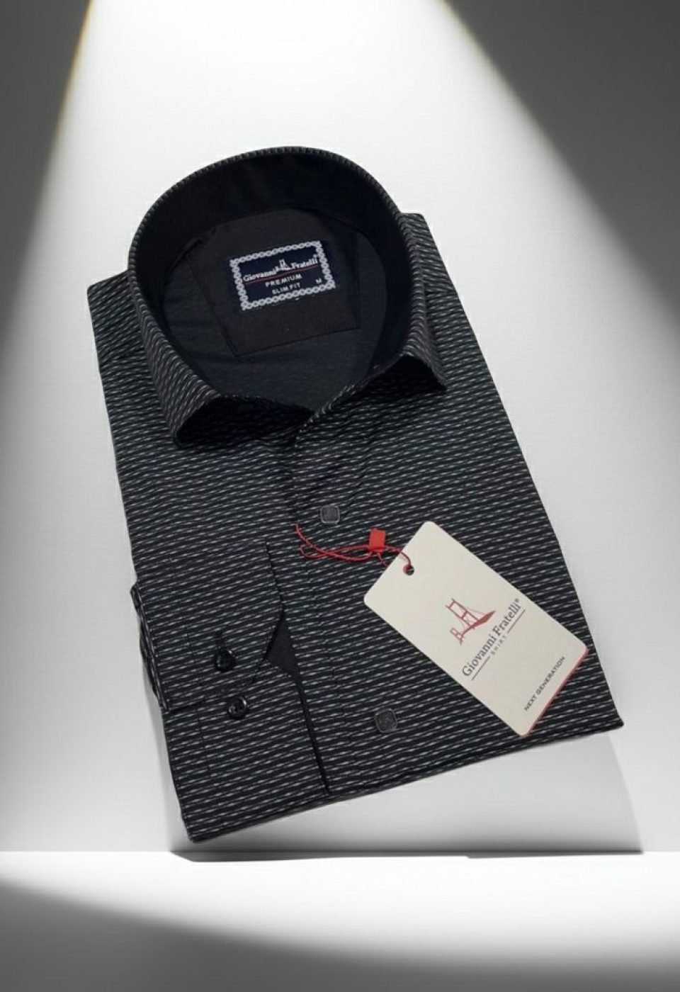 Slim Fit Uzun Kol Desenli Erkek Gömlek 3GMK312455008