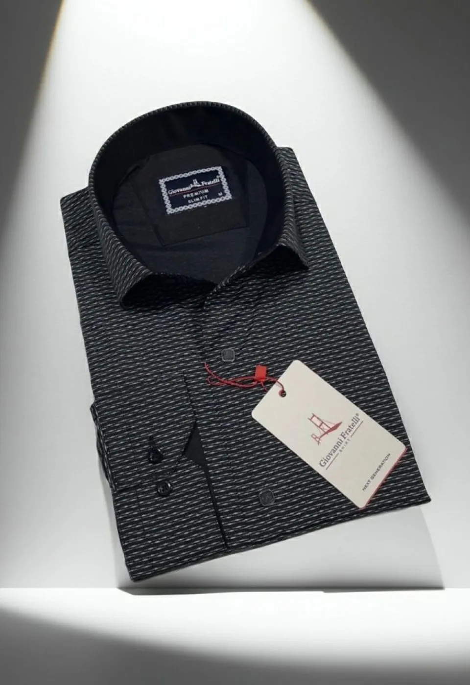 Slim Fit Uzun Kol Desenli Erkek Gömlek 3GMK312455008