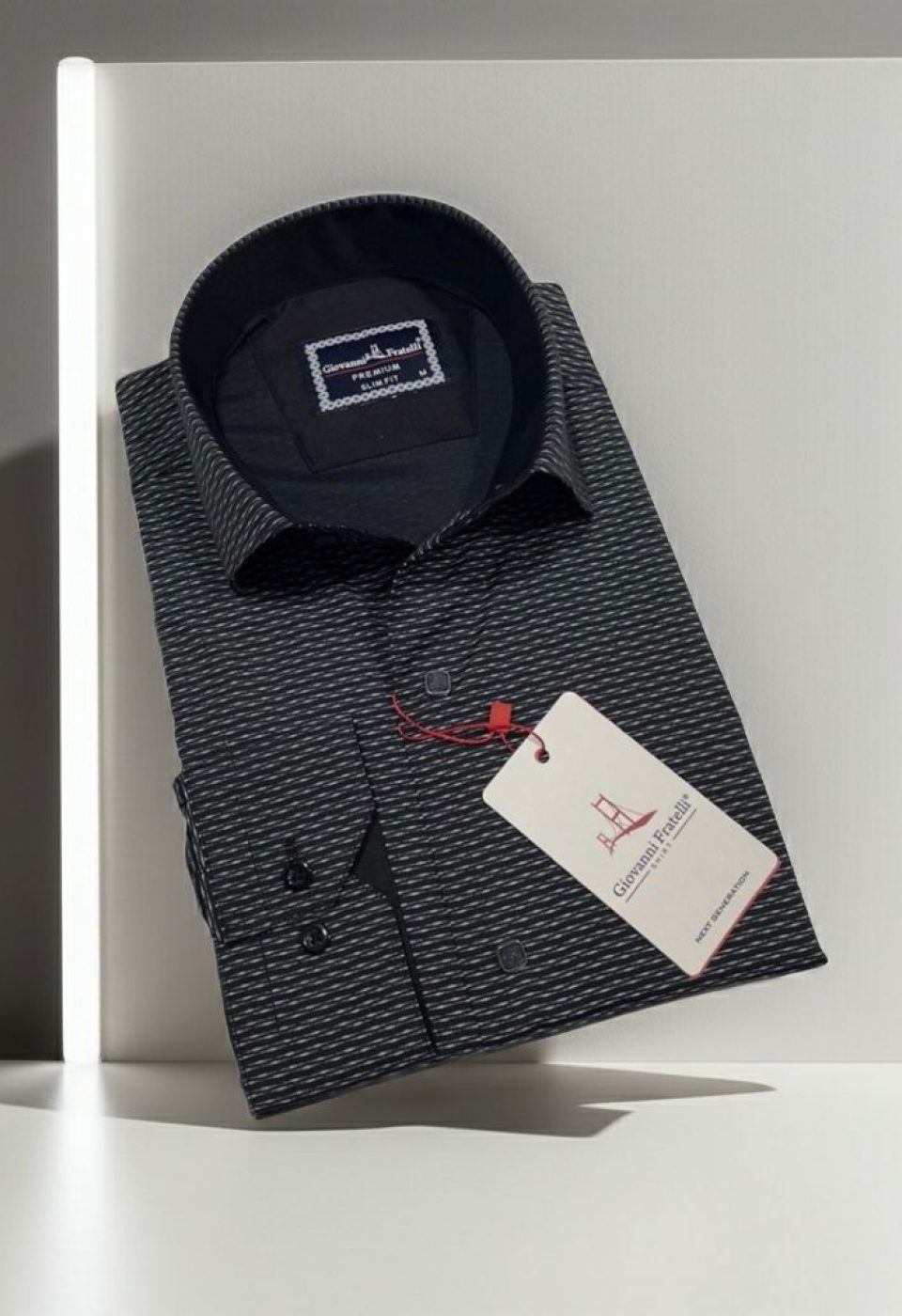 Slim Fit Uzun Kol Desenli Erkek Gömlek 3GMK312455008
