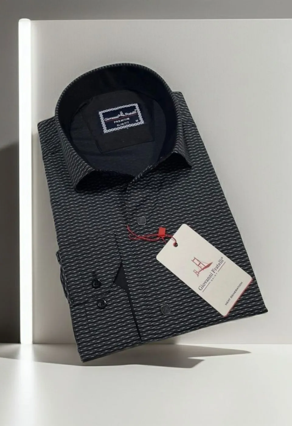 Slim Fit Uzun Kol Desenli Erkek Gömlek 3GMK312455008