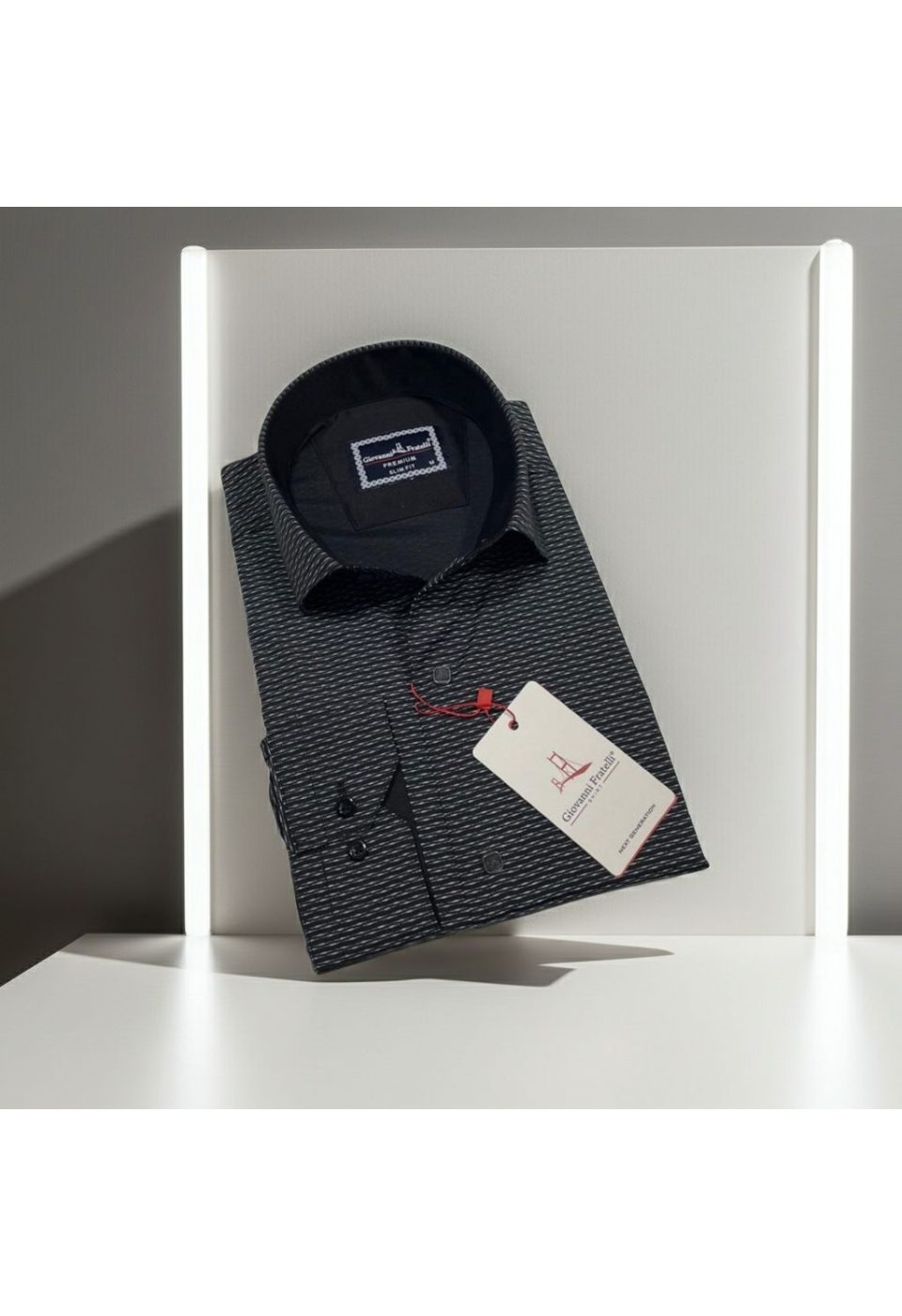 Slim Fit Uzun Kol Desenli Erkek Gömlek 3GMK312455008 - Giovanni Fratelli