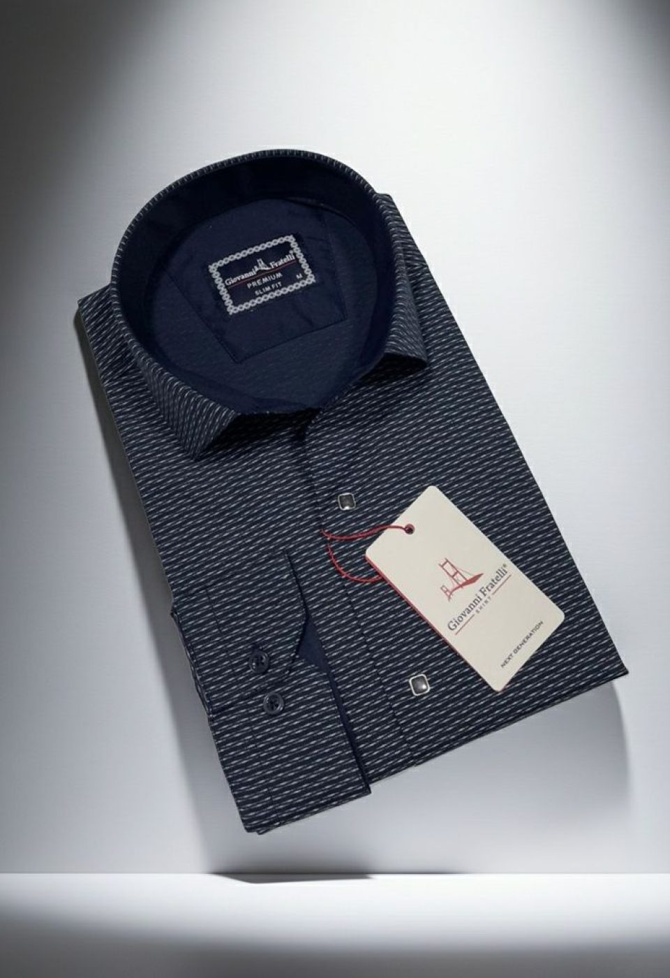 Slim Fit Uzun Kol Desenli Erkek Gömlek 3GMK312455009
