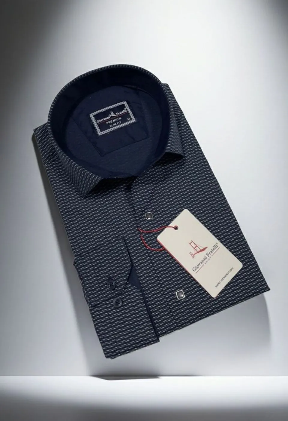 Slim Fit Uzun Kol Desenli Erkek Gömlek 3GMK312455009 - Giovanni Fratelli
