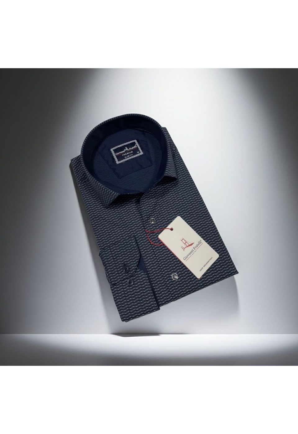 2455 CR 009 Slim Fit Uzun Kol Desenli Erkek Gömlek 3GMK312455009 - Giovanni Fratelli