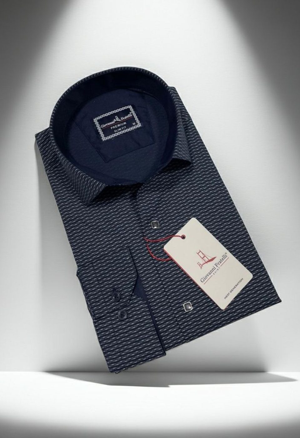2455 CR 009 Slim Fit Uzun Kol Desenli Erkek Gömlek 3GMK312455009 - Giovanni Fratelli