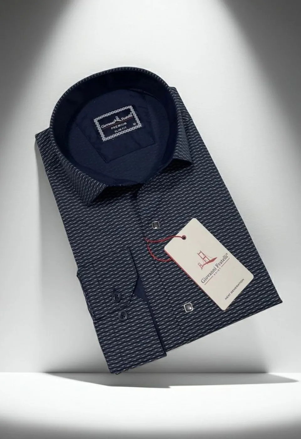 Slim Fit Uzun Kol Desenli Erkek Gömlek 3GMK312455009 - Giovanni Fratelli