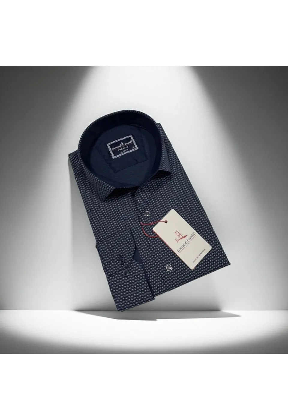 Slim Fit Uzun Kol Desenli Erkek Gömlek 3GMK312455009 - Giovanni Fratelli