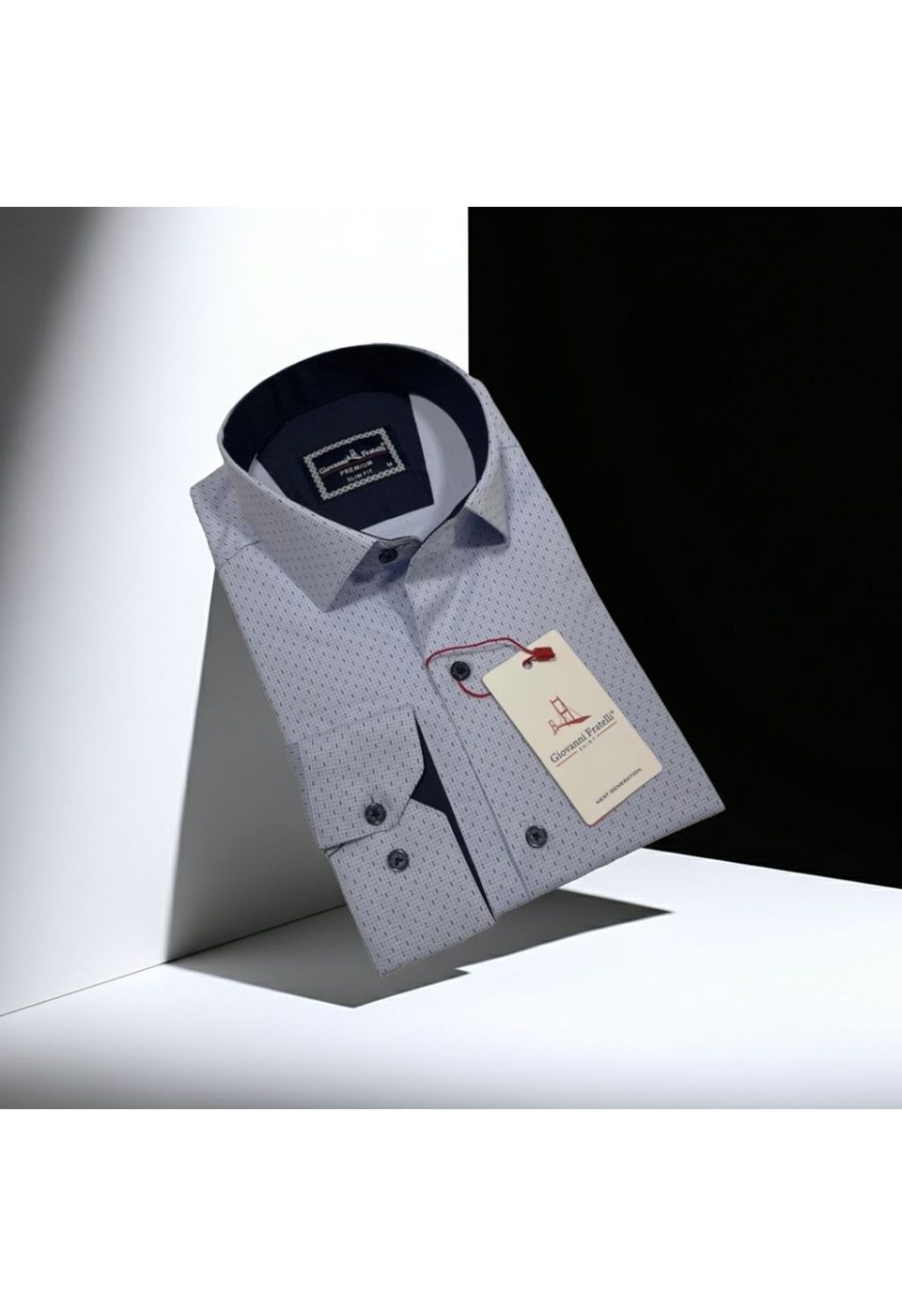 Slim Fit Uzun Kol Desenli Erkek Gömlek 3GMK312460002 - Giovanni Fratelli
