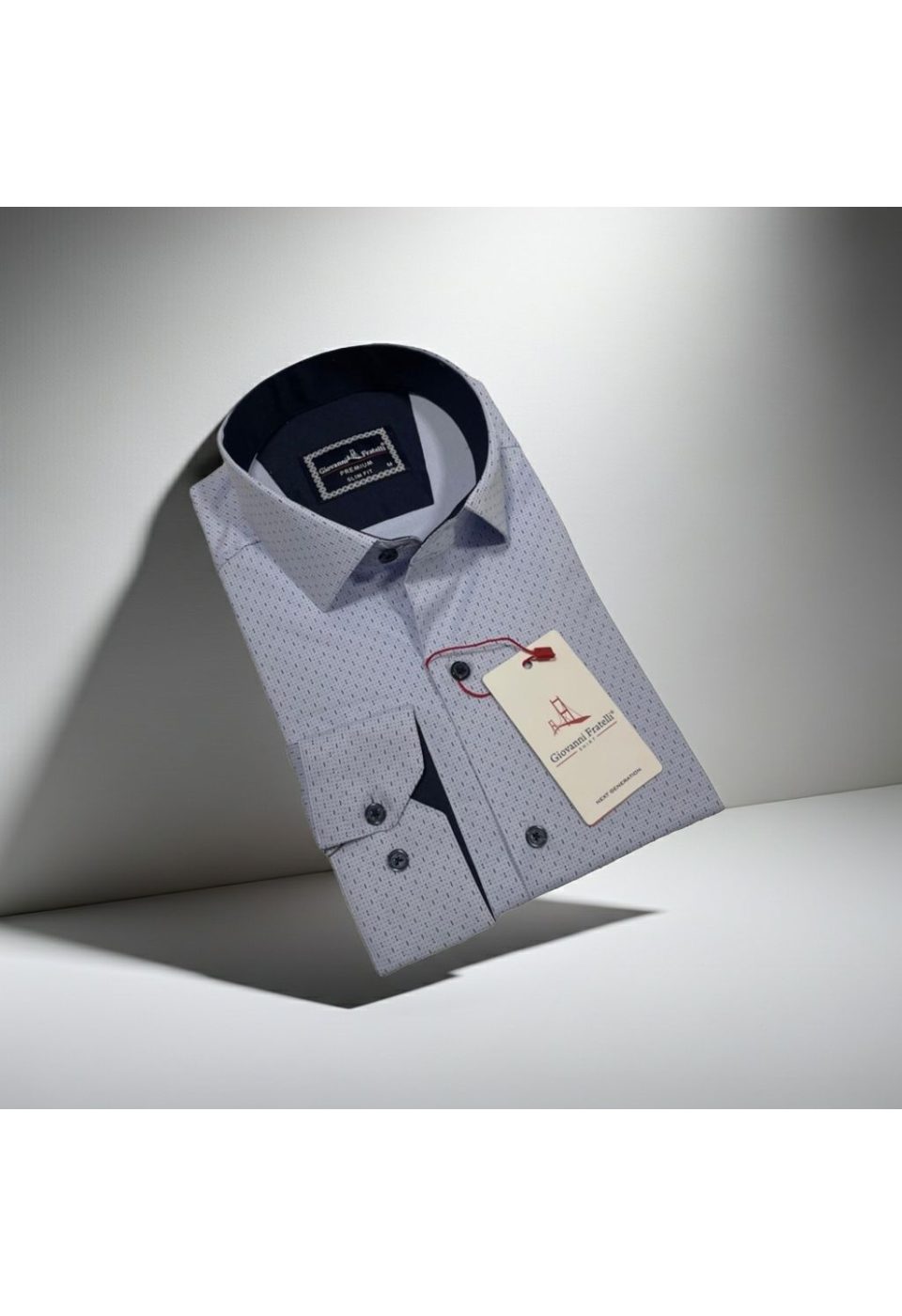 Slim Fit Uzun Kol Desenli Erkek Gömlek 3GMK312460002 - Giovanni Fratelli