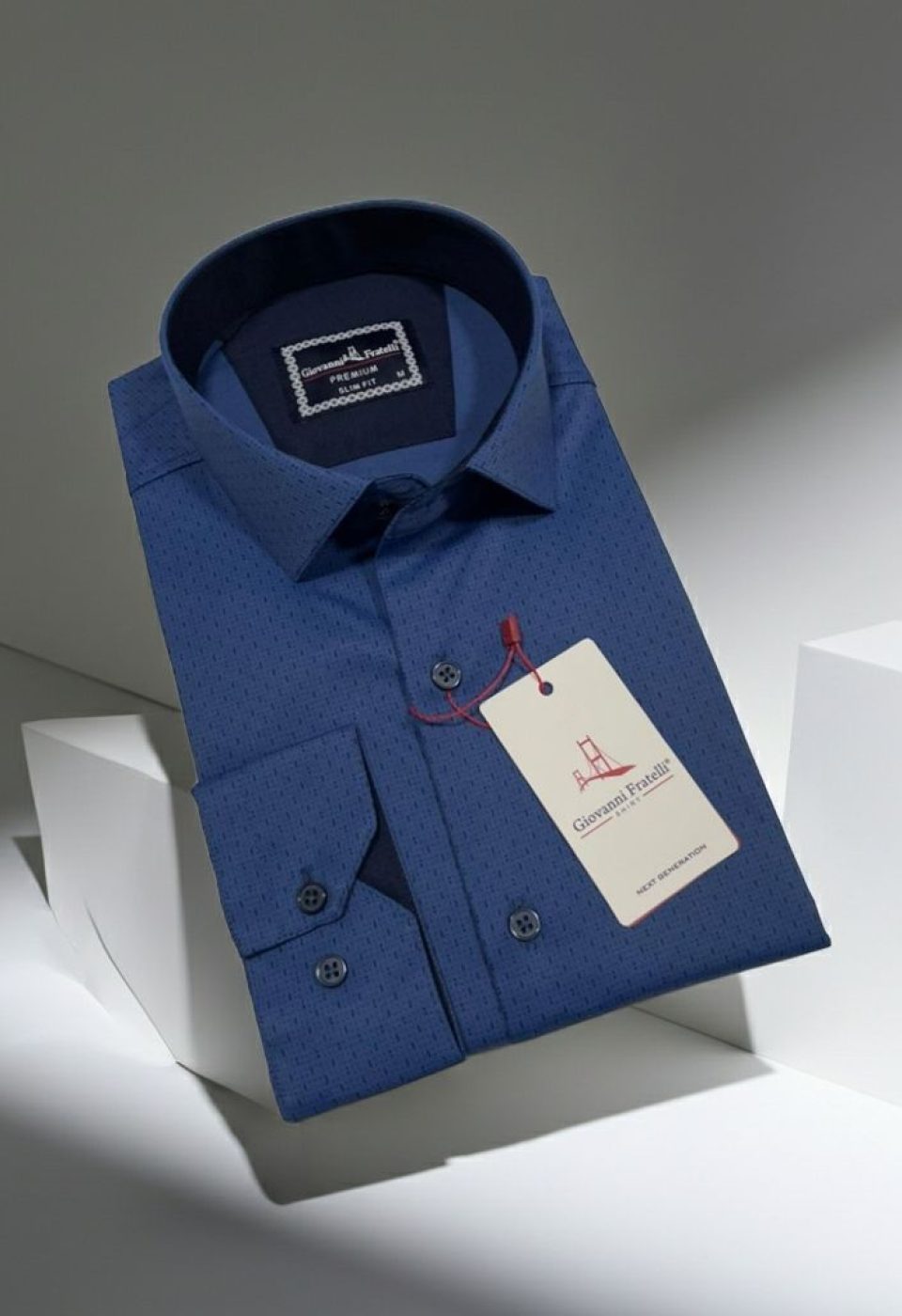 Slim Fit Uzun Kol Desenli Erkek Gömlek 3GMK312460003 - Giovanni Fratelli