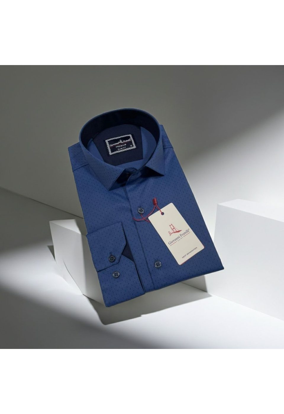 Slim Fit Uzun Kol Desenli Erkek Gömlek 3GMK312460003 - Giovanni Fratelli