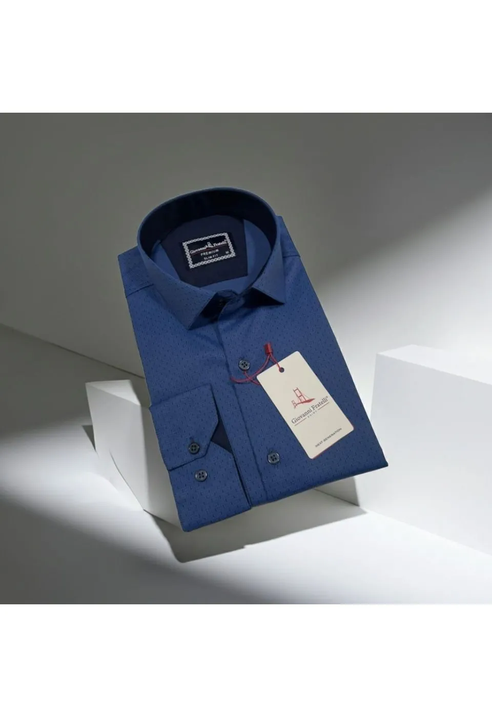 Slim Fit Uzun Kol Desenli Erkek Gömlek 3GMK312460003 - Giovanni Fratelli