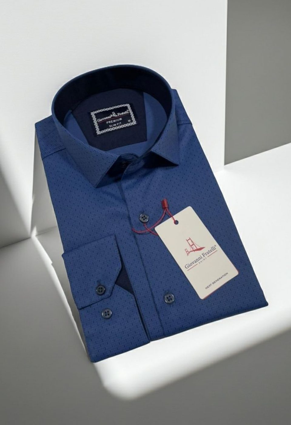 Slim Fit Uzun Kol Desenli Erkek Gömlek 3GMK312460003