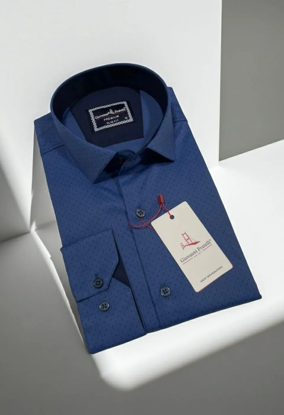 Slim Fit Uzun Kol Desenli Erkek Gömlek 3GMK312460003