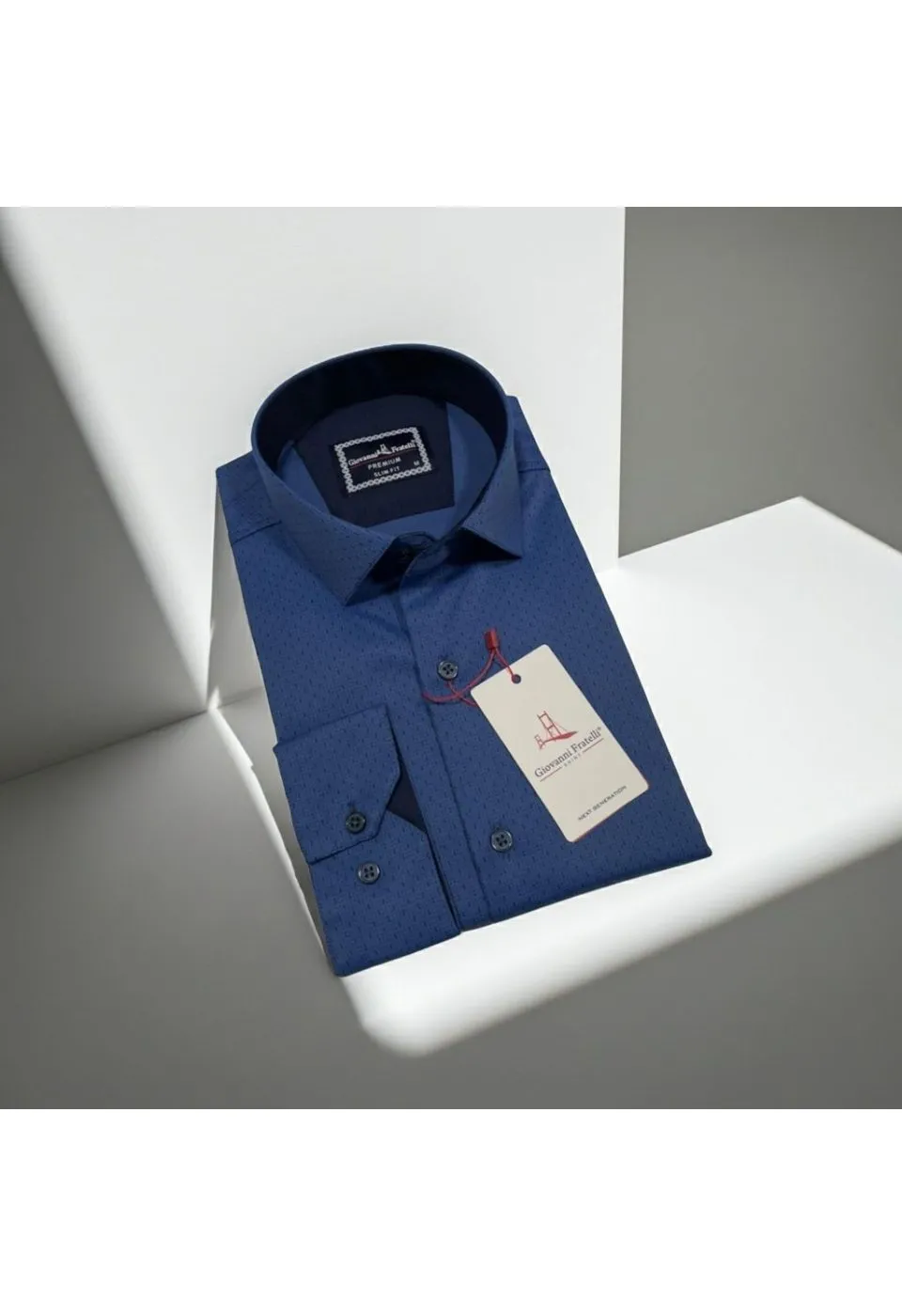 Slim Fit Uzun Kol Desenli Erkek Gömlek 3GMK312460003 - Giovanni Fratelli