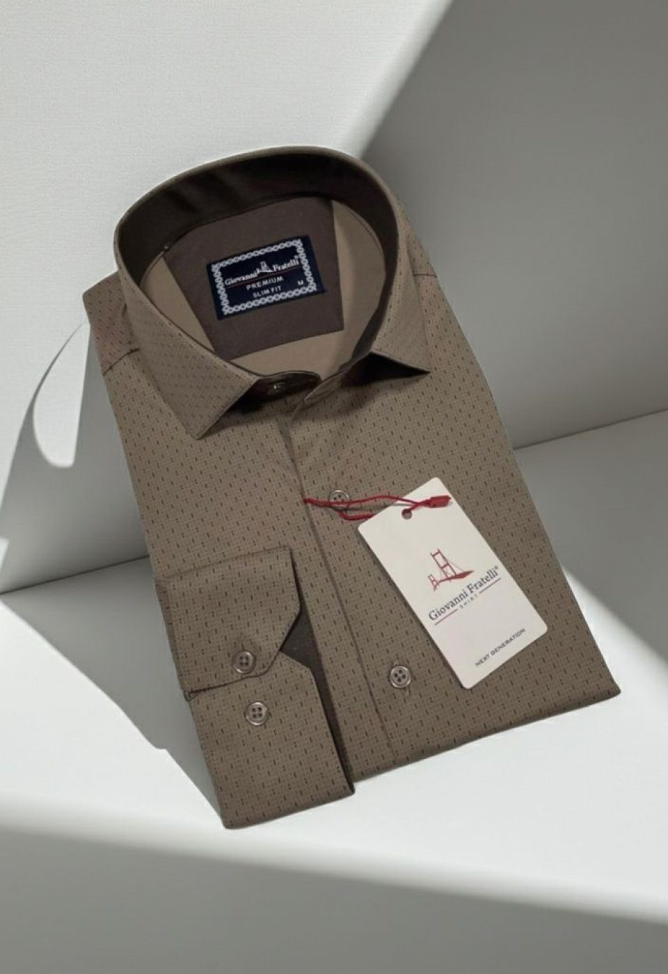 Slim Fit Uzun Kol Desenli Erkek Gömlek 3GMK312460004