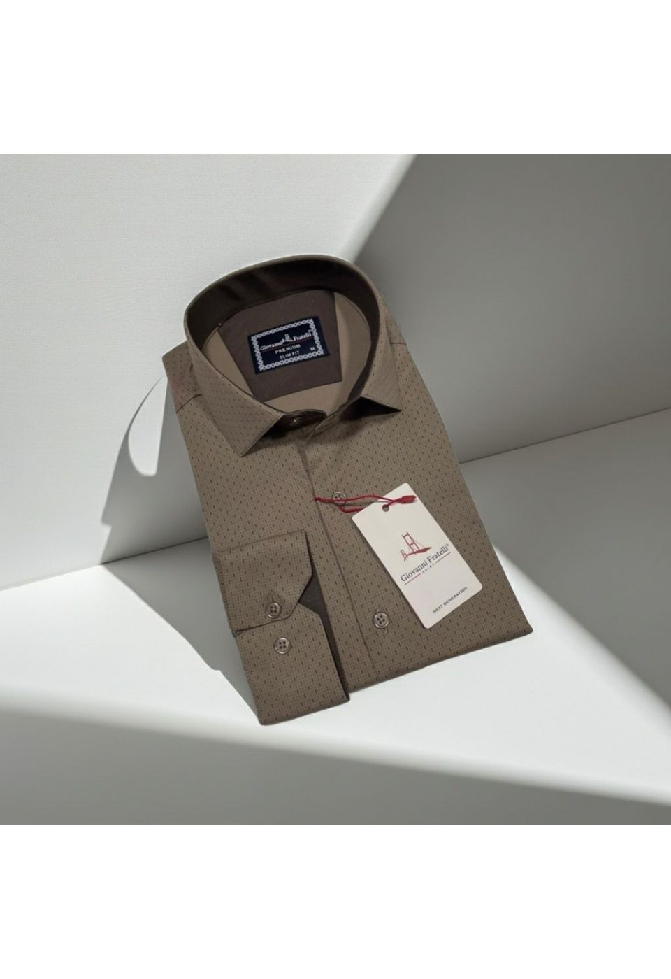 Slim Fit Uzun Kol Desenli Erkek Gömlek 3GMK312460004 - Giovanni Fratelli