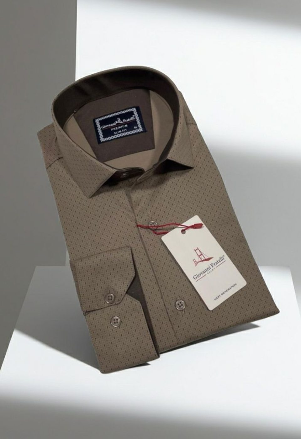 Slim Fit Uzun Kol Desenli Erkek Gömlek 3GMK312460004
