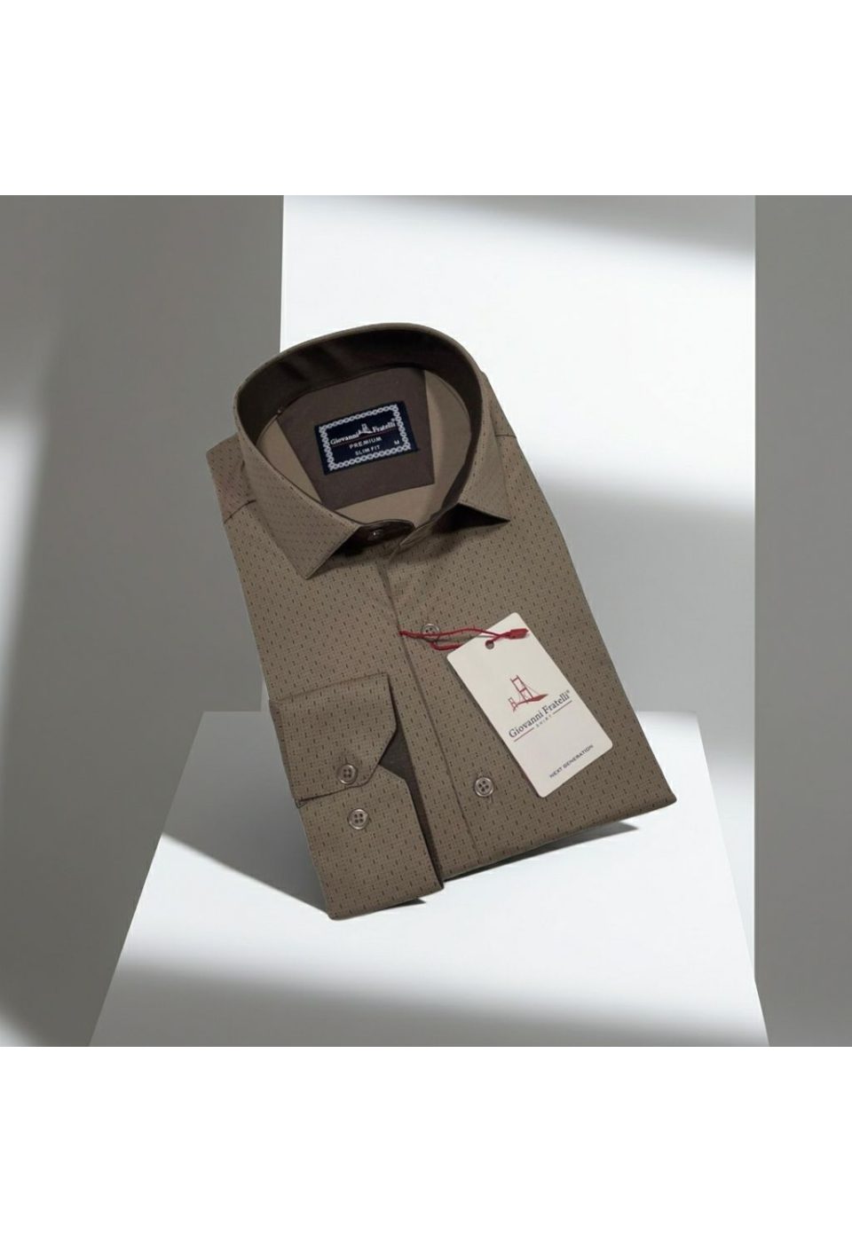Slim Fit Uzun Kol Desenli Erkek Gömlek 3GMK312460004 - Giovanni Fratelli
