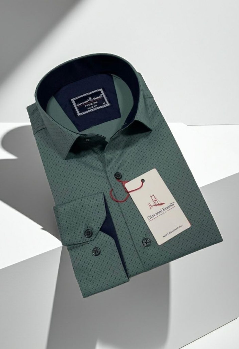Slim Fit Uzun Kol Desenli Erkek Gömlek 3GMK312460005 - Giovanni Fratelli