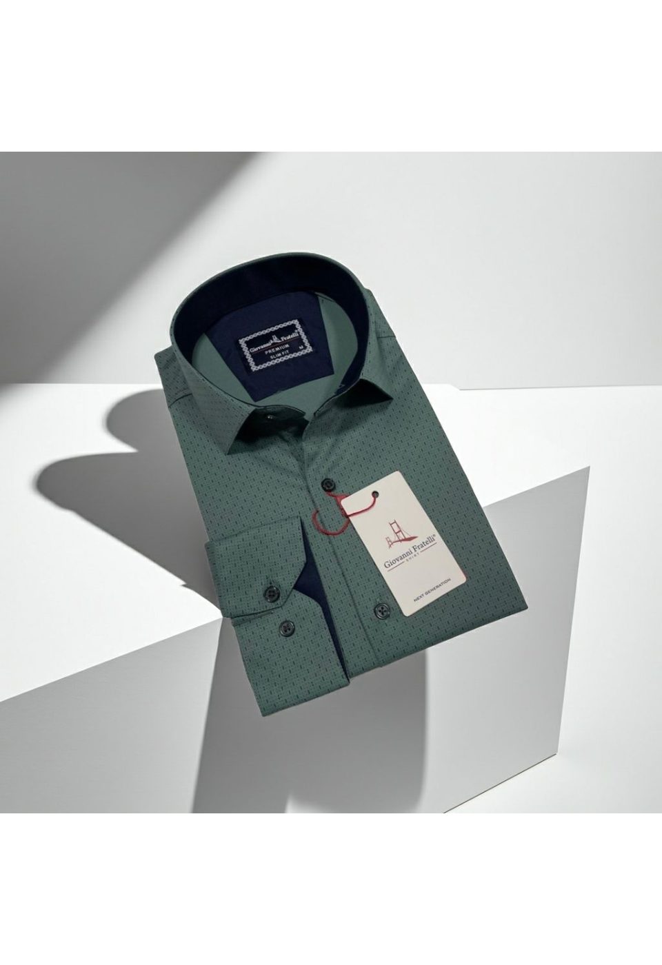 Slim Fit Uzun Kol Desenli Erkek Gömlek 3GMK312460005 - Giovanni Fratelli