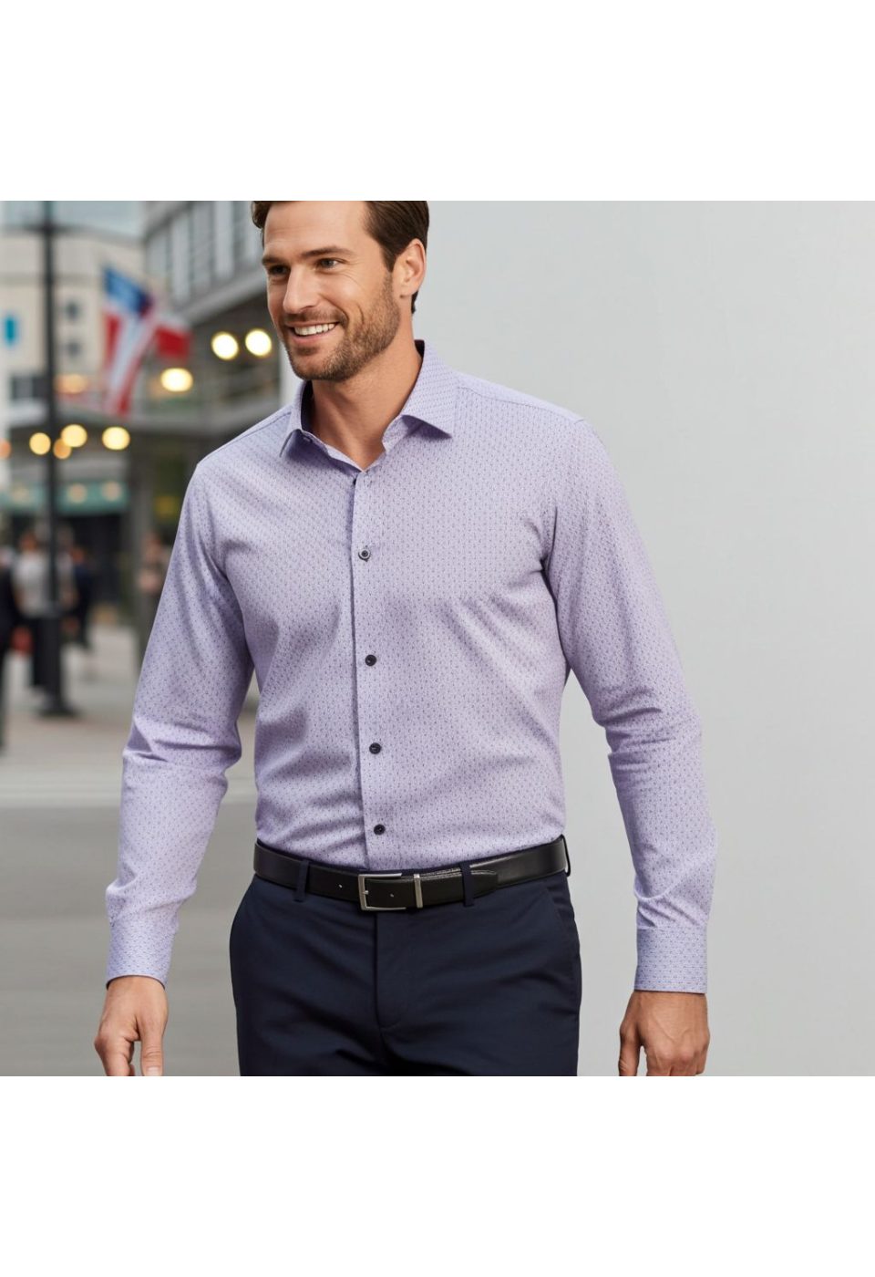 2460 CR 006 Slim Fit Uzun Kol Desenli Erkek Gömlek 3GMK312460006 - Giovanni Fratelli