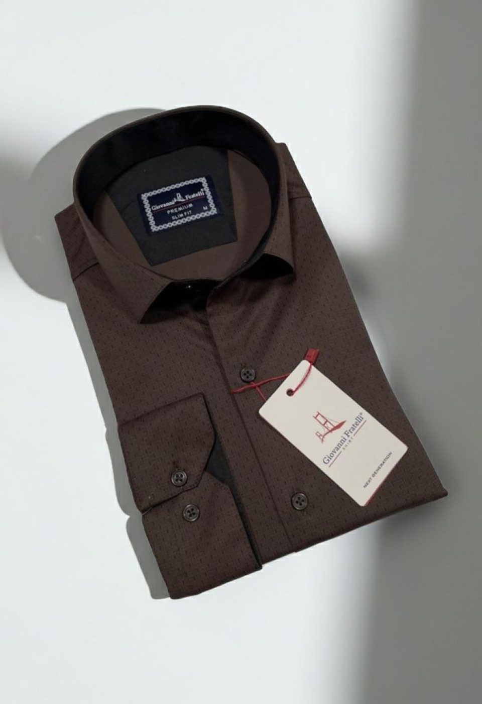 Slim Fit Uzun Kol Desenli Erkek Gömlek 3GMK312460008