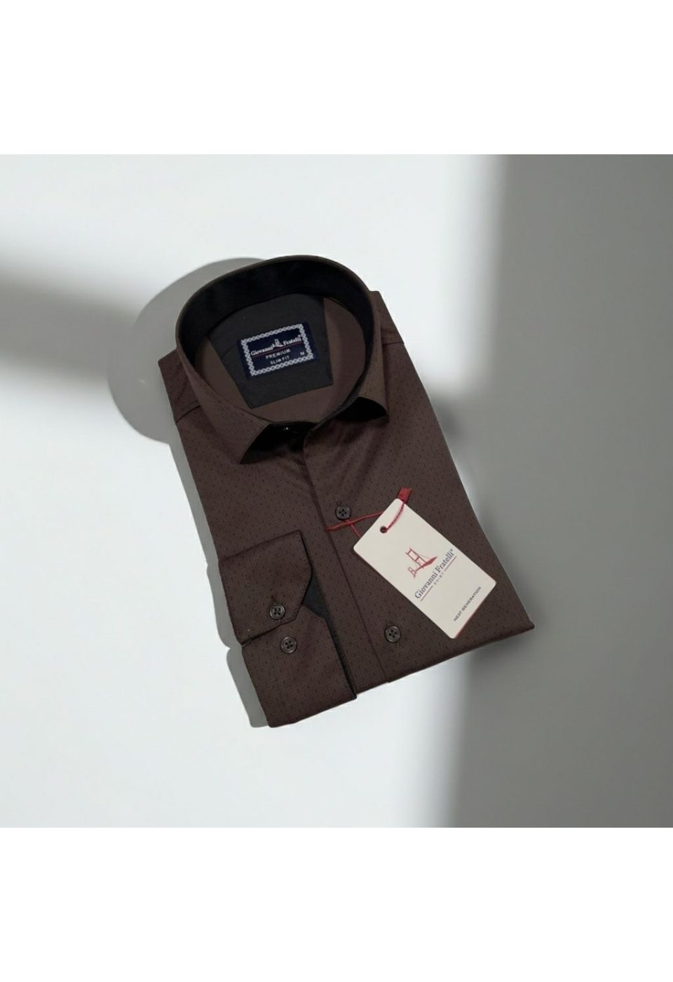 Slim Fit Uzun Kol Desenli Erkek Gömlek 3GMK312460008 - Giovanni Fratelli