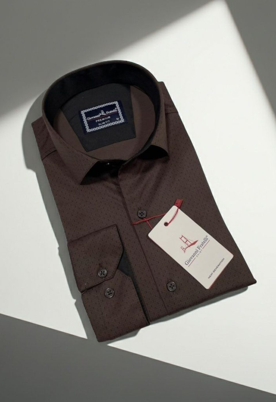 Slim Fit Uzun Kol Desenli Erkek Gömlek 3GMK312460008 - Giovanni Fratelli