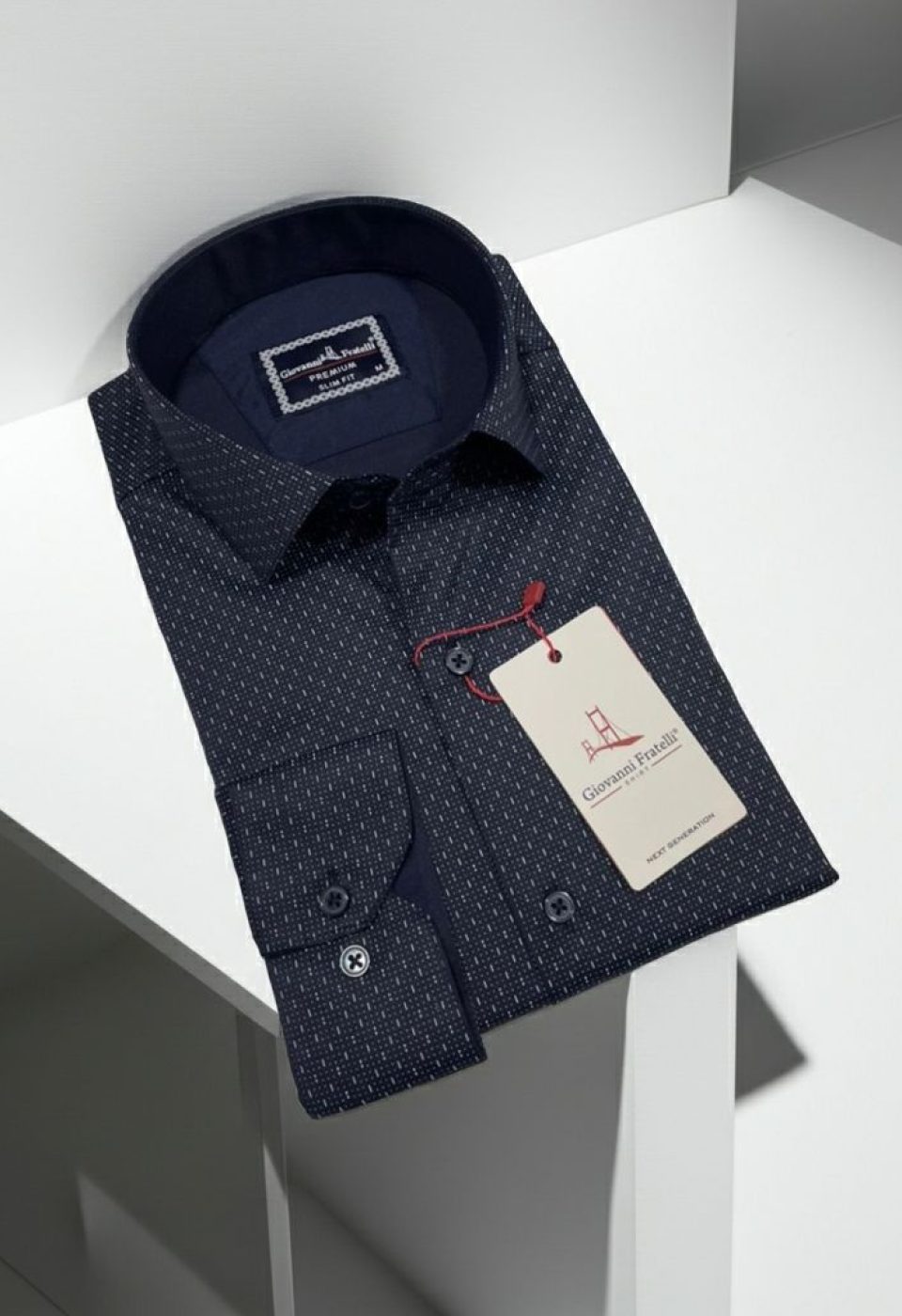 Slim Fit Uzun Kol Desenli Erkek Gömlek 3GMK312460009 - Giovanni Fratelli