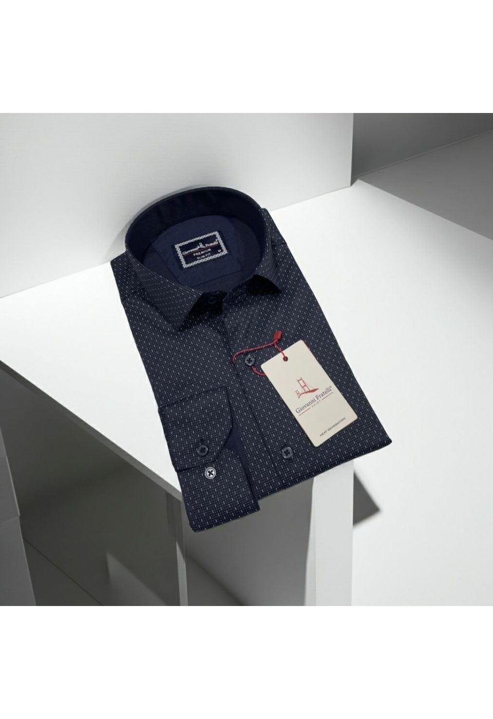 Slim Fit Uzun Kol Desenli Erkek Gömlek 3GMK312460009 - Giovanni Fratelli
