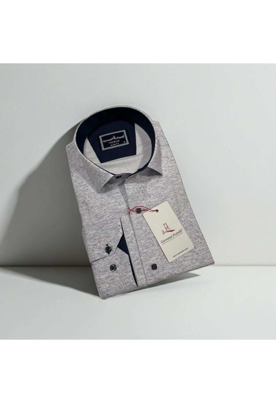 2463 CR 001 Slim Fit Uzun Kol Desenli Erkek Gömlek 3GMK312463001 - Giovanni Fratelli