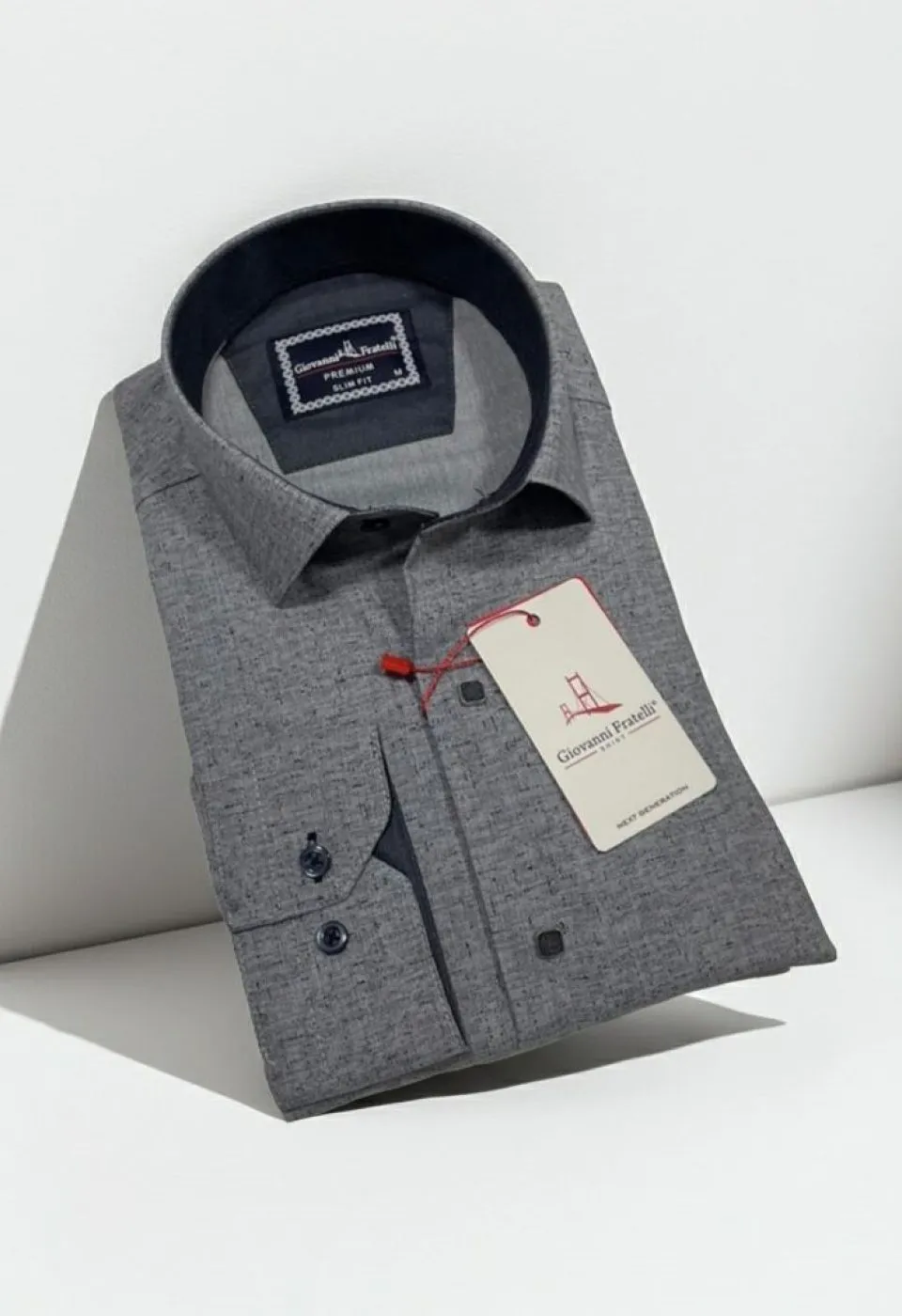 Slim Fit Uzun Kol Desenli Erkek Gömlek 3GMK312463002
