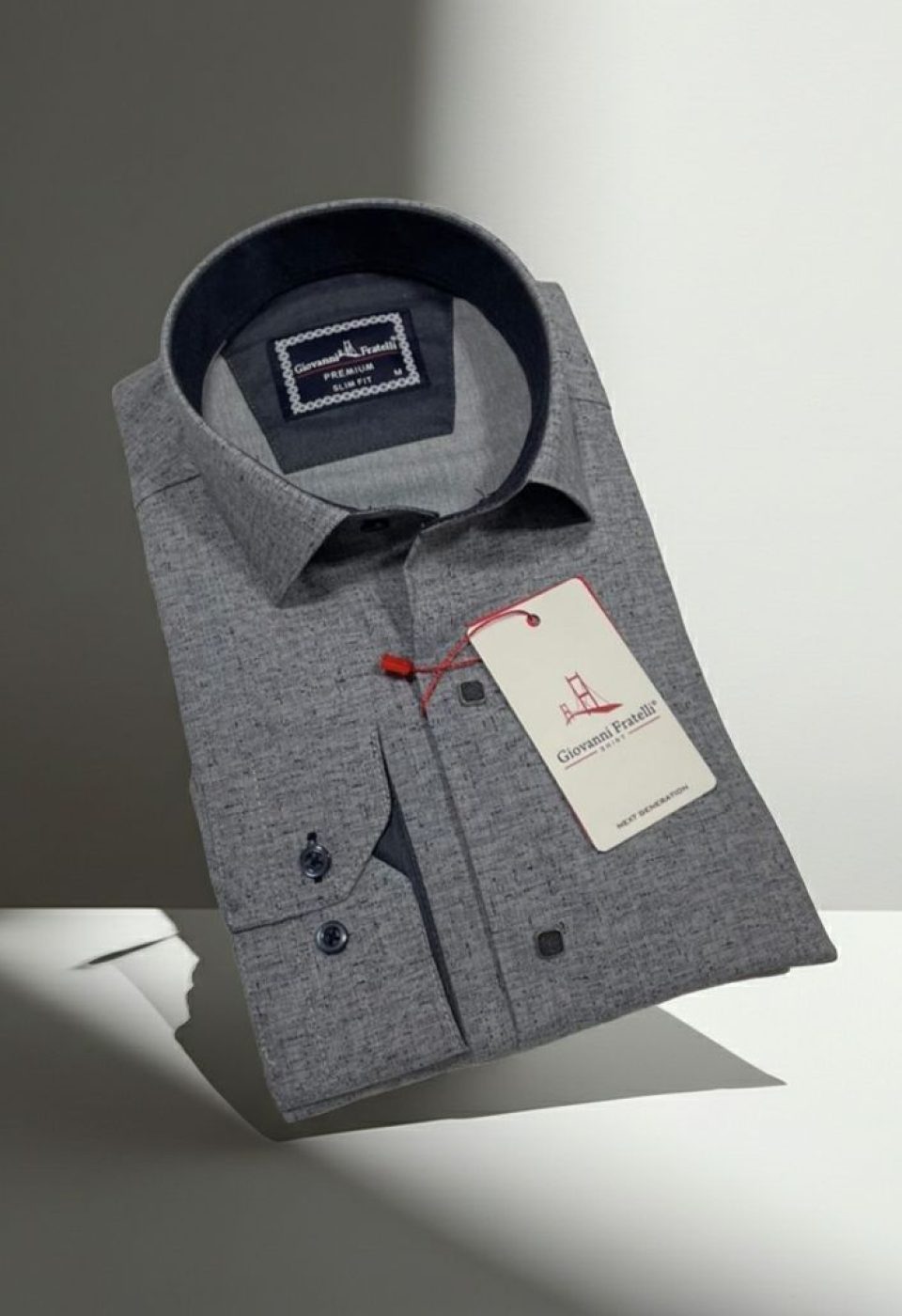 2463 CR 002 Slim Fit Uzun Kol Desenli Erkek Gömlek 3GMK312463002 - Giovanni Fratelli