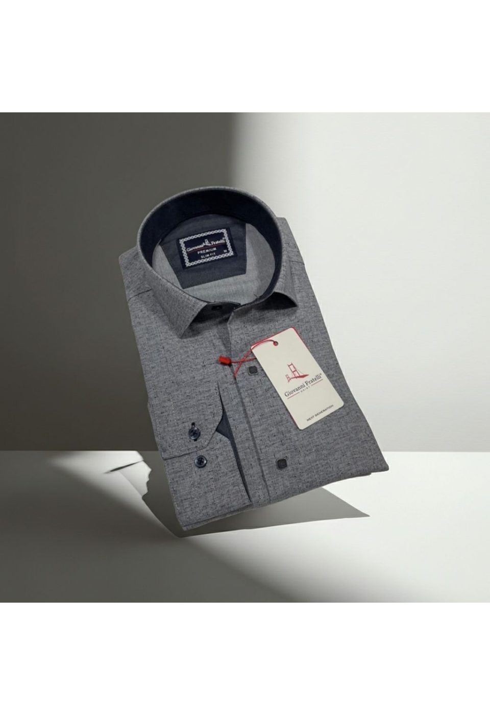2463 CR 002 Slim Fit Uzun Kol Desenli Erkek Gömlek 3GMK312463002 - Giovanni Fratelli