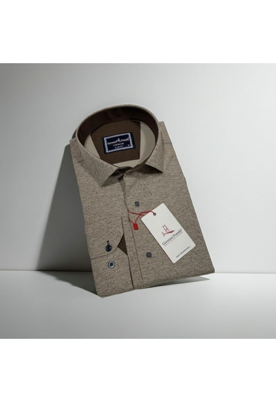 2463 CR 003 Slim Fit Uzun Kol Desenli Erkek Gömlek 3GMK312463003 - Giovanni Fratelli