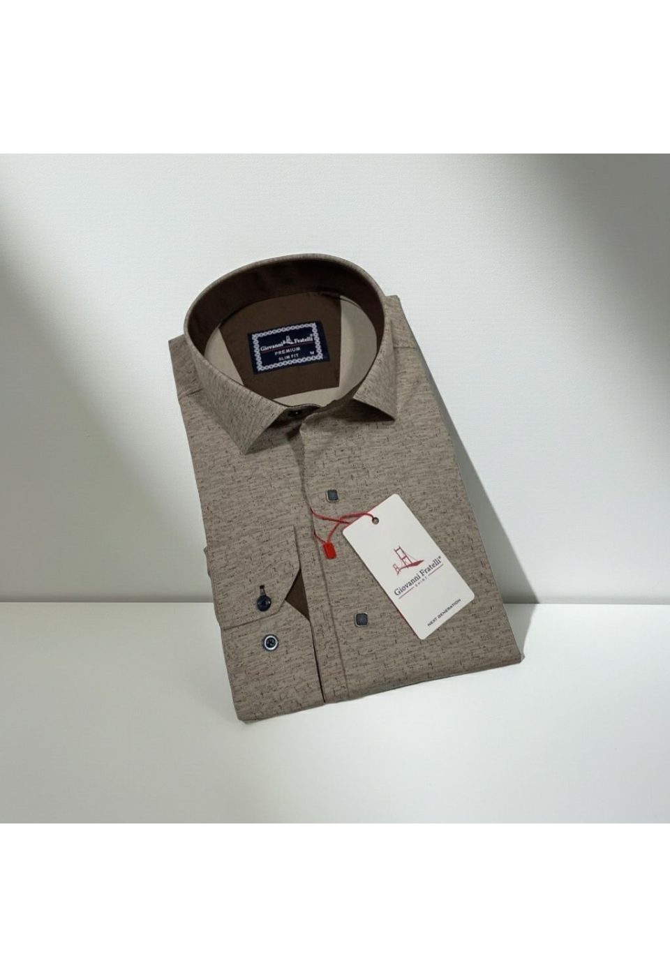2463 CR 003 Slim Fit Uzun Kol Desenli Erkek Gömlek 3GMK312463003 - Giovanni Fratelli